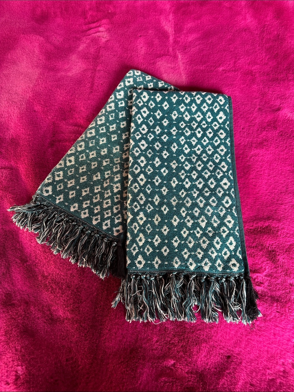 Anthropologie Tisa Diamond Hand Towel